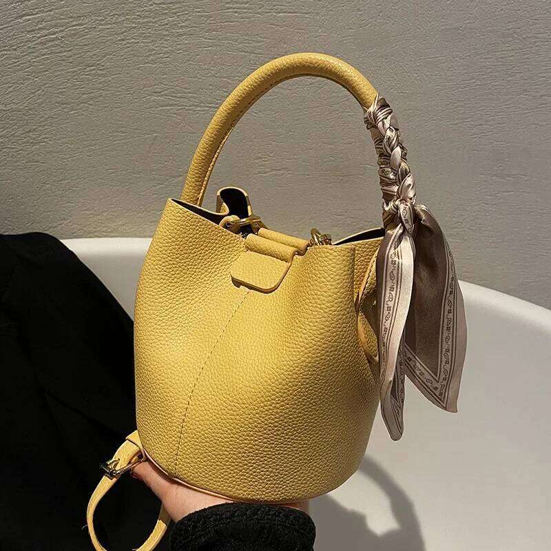 Fashion Women Crossbody Autumn Winter Shoulder Brand Design Bucket Bag Ladies PU Leather Portable Hand Bags