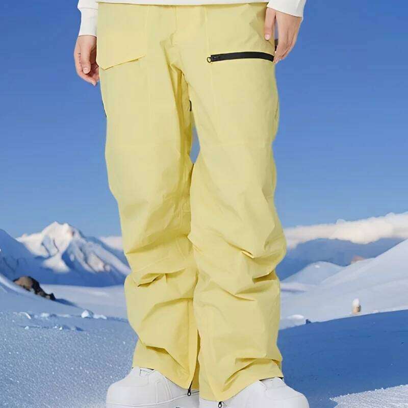 Winter Skiing Women Warm Ski Trousers Waterproof Windproof Snowmobile Clothes Adult Men Loose Snow Pants 2025 New Britches