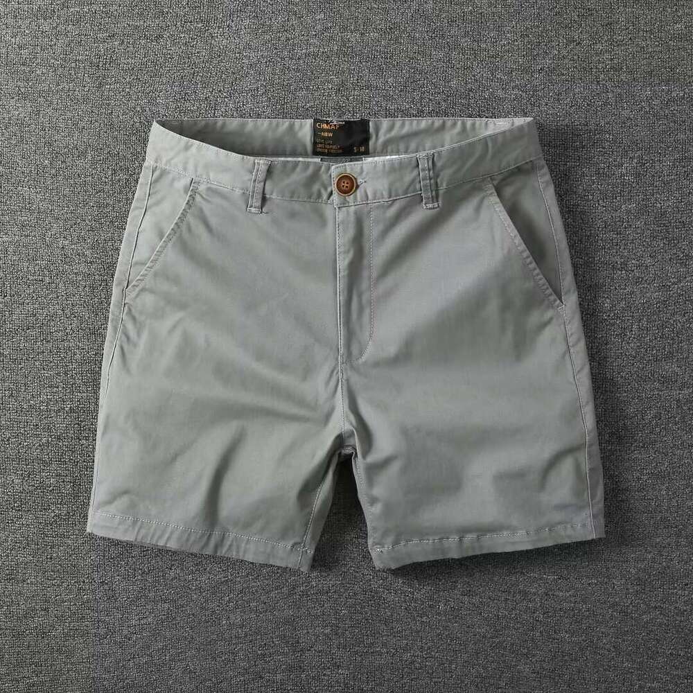 Summer New Men's Casual Slim Fit Straight Cargo With Slight Stretch, Cotton Four-Quarter Pants, Beach Shorts B5