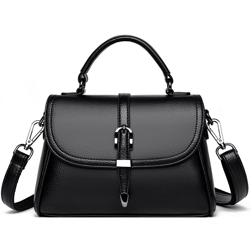 Women's High-End Feel Middle-Aged Mom Handbag Large Capacity Fashion Simple Crossbody Elegant Light Luxury Shoulder Bag