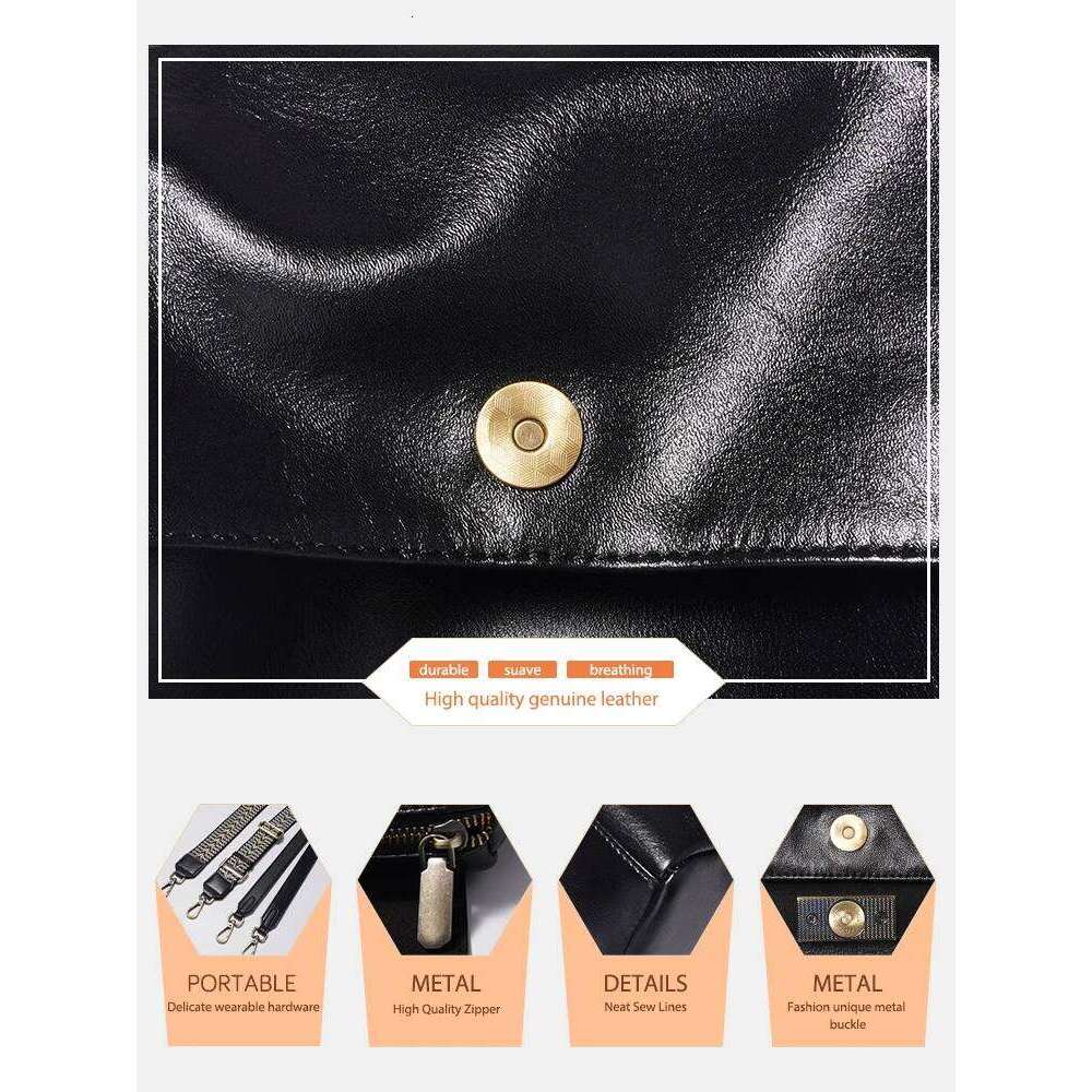 Zency Genuine Leather Vintage Designer Handbag For Women Large Capacity Shoulder New Brown Crossbody Flap Bag Purse 2025