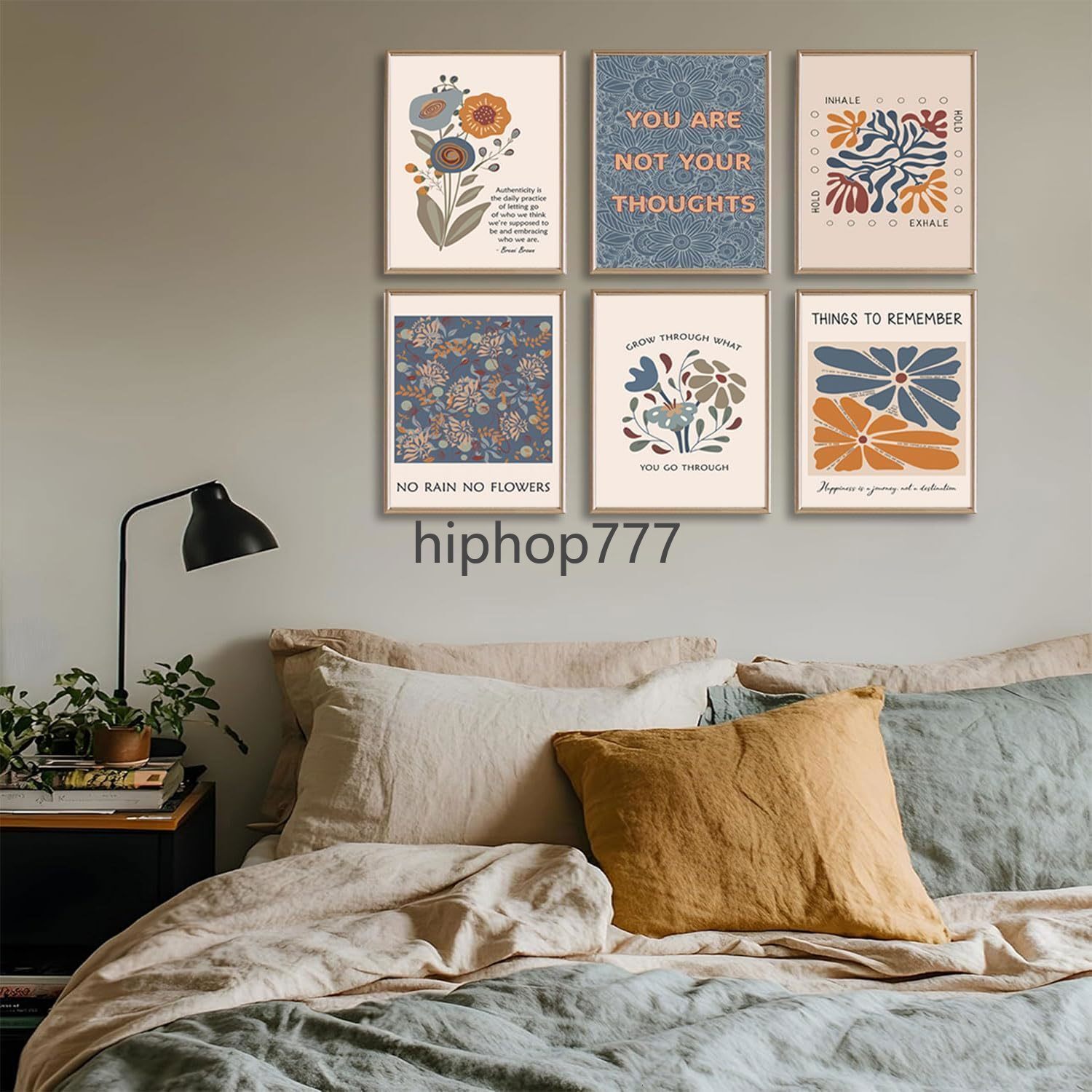 6 Mental Health Posters Bohemian Style Motivational Psychology Wall Decor Pictures Therapy Office Wall Art Inspirational Positive Quotes Canvas Poster