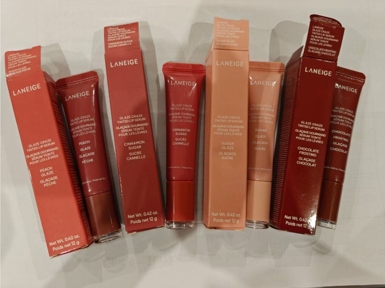 2025 New Colored Laneige Lipstick Peptide Colored Lip gloss 12g Caramel Donut Colored Lip Balm Night Moisturizing Hydrating Lipstick Paste