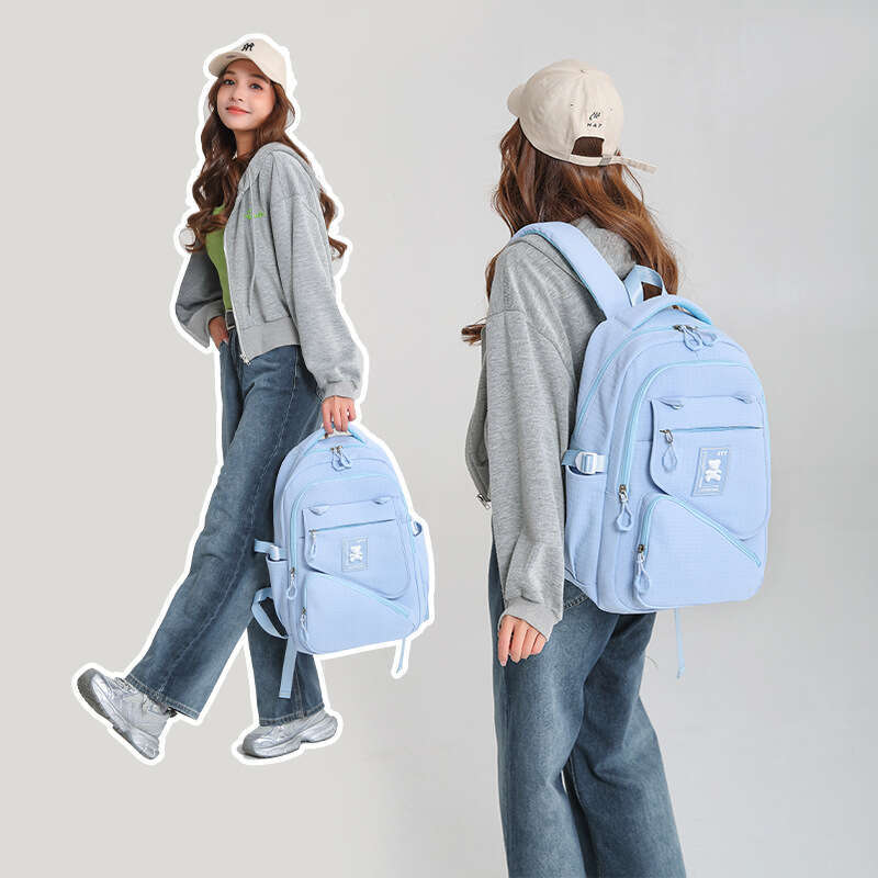 Bag For Middle Girls, Elementary Students, Grades Three To Six, Lightweight, Spine-Protecting, Large Capacity, High School Students Backpack