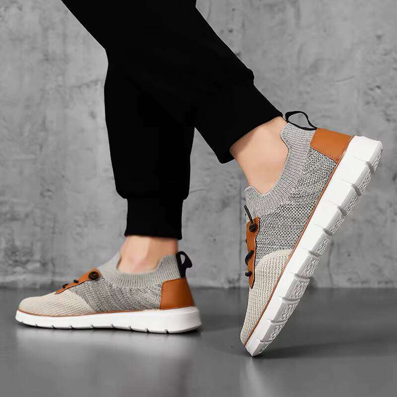 Cross-border Large Size Men's Canvas Breathable Flying Woven Upper Casual Wear-resistant Board Shoes