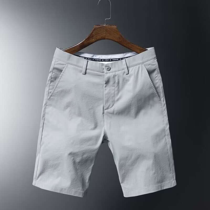 Summer Combed Cotton Cool Shorts Thin Casual Trendy Brand Five-Point Men's Mid-Length Dress Pants B5