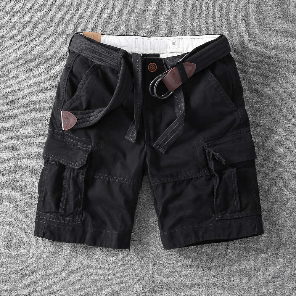Camouflage Cargo Shorts Men Summer New Style Handsome Five-Point Straight Casual Mid-Length Pants B5