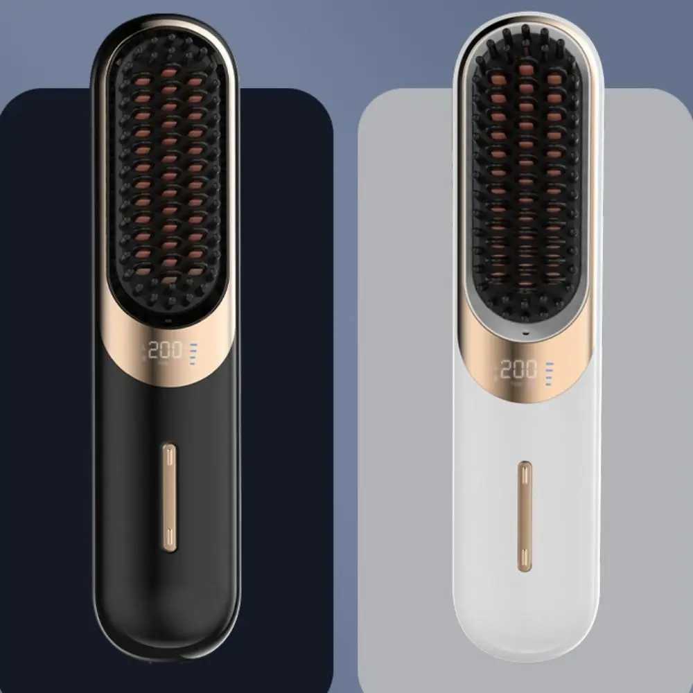 Negative Ion Hair Straightener Comb Thermostatic Wireless Electric Hot Comb Multifunctional 4 Temperatures W250610