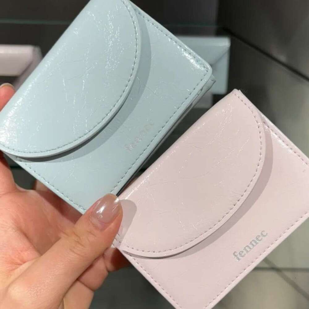 Fennec Wallet Half Round 70% off Stack Cute Cowhide Cash Bank ID Card Holder Coin Purse