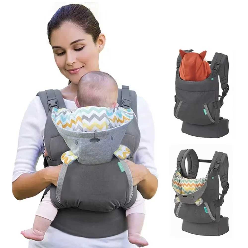 4 in 1 Baby Carriers with Cute Hat Bebe Sling Kangaroo Bag Baby Carrier Wrap Toddler Backpack Infant Bags Newborn Bebes Backpack y250610X6XS