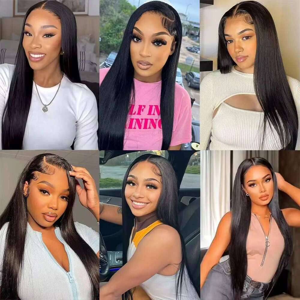 30 38 Inch 180 Density Bone Straight 13x4 HD Frontal Human Hair Wig Brazilian 13x6 Lace Front Wigs Pre Plucked For Women