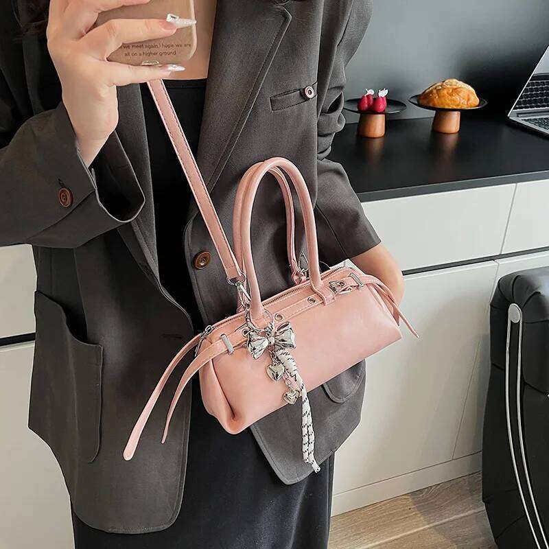 2025 New Korean Fashion Pillow Casual Belt Decorated Handbag Simple Shoulder Crossbody Bag