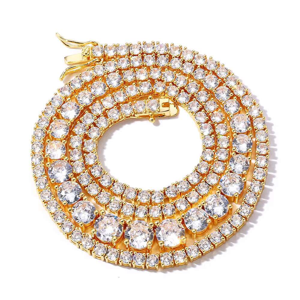 OACOCA Cuba Chain Vvs Moissanite Diamond Tennis Chain Necklace Bracelet Hip Hop 925 Sterling Silver