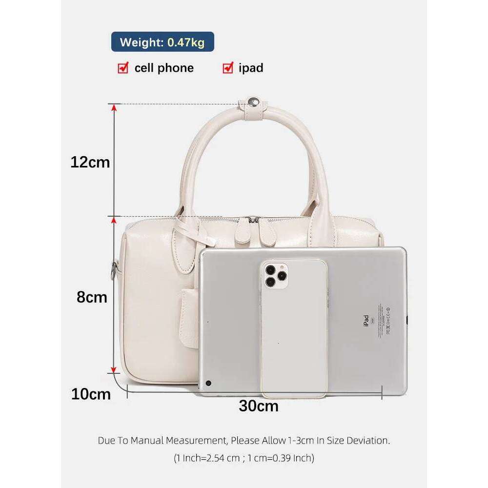 Zency Genuine Leather Vintage Designer Handbag For Women Large Capacity Shoulder 2025 New Boston Bag Oil Wax Top Handle Sac