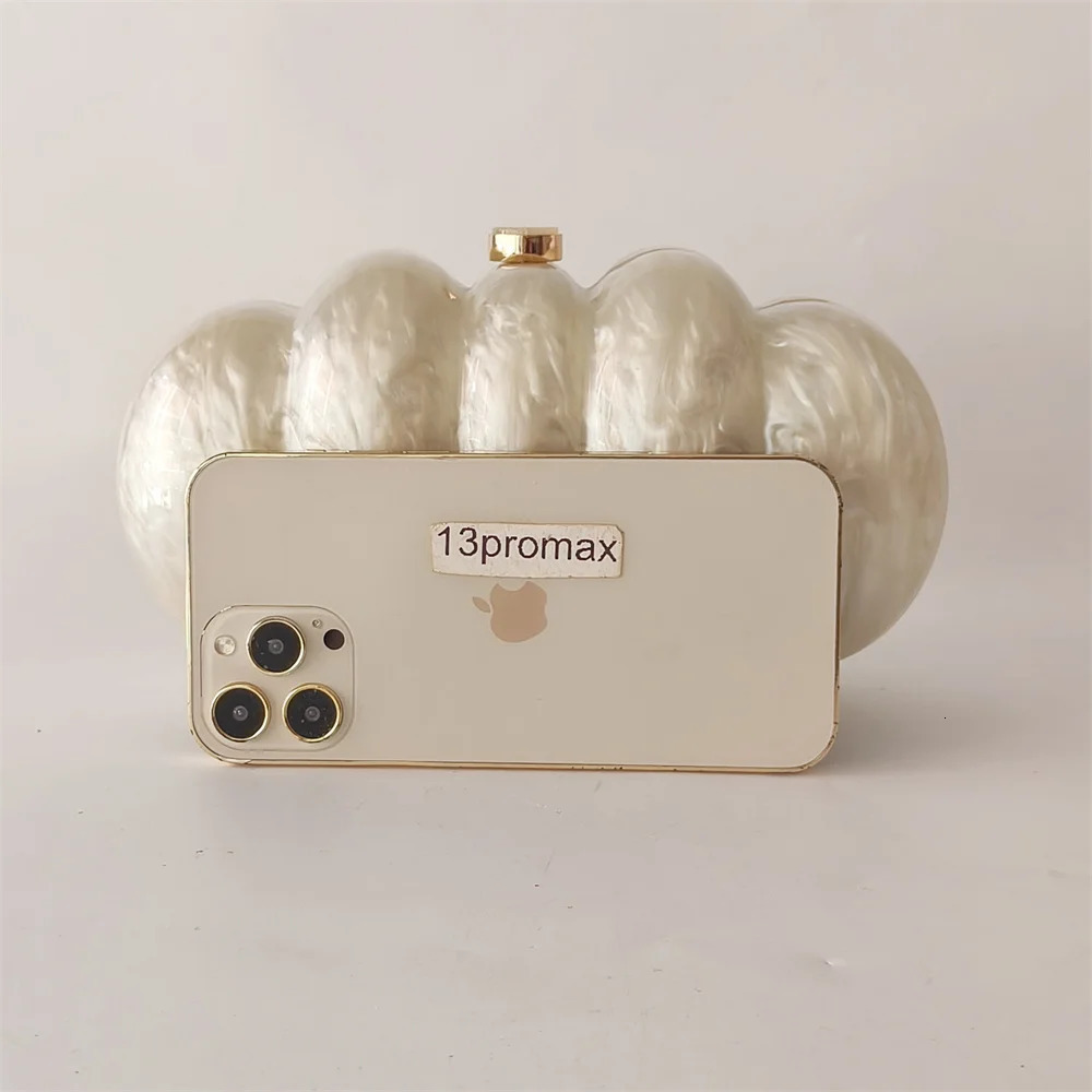 Beige Shell Women Shoulder Messenger Marble Acrylic Box Clutches Evening Lady Mini Summer Wedding Handbag And Purse 250605