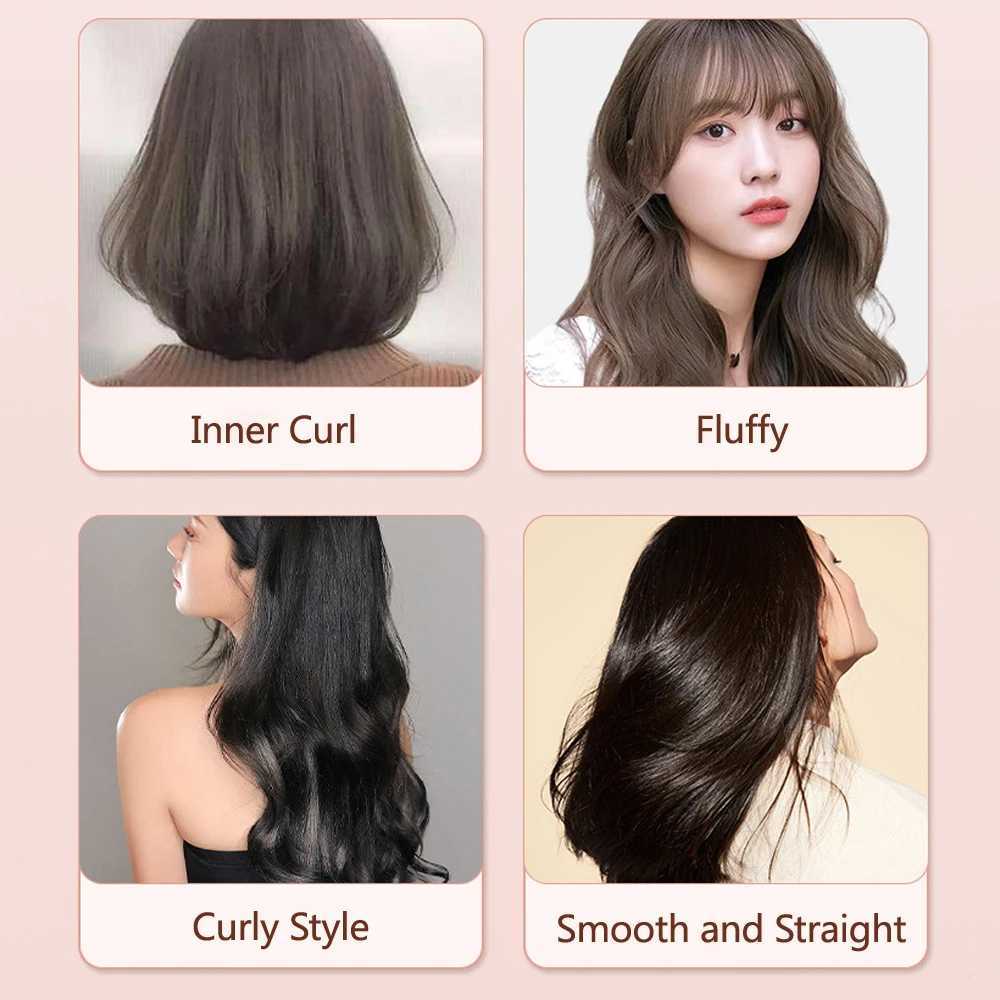 Mini Hair Straightener USB Rechargeable Straightening Iron Wireless Portable Titanium Plate Flat Iron For Travel Dual Voltage W250610