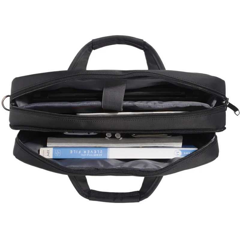 Mens High-capacity Handbag 15.6-inch Laptop Shoulder Bag Mens Business Briefcase Nylon Oxford Waterproof A4 Book Bag W250610