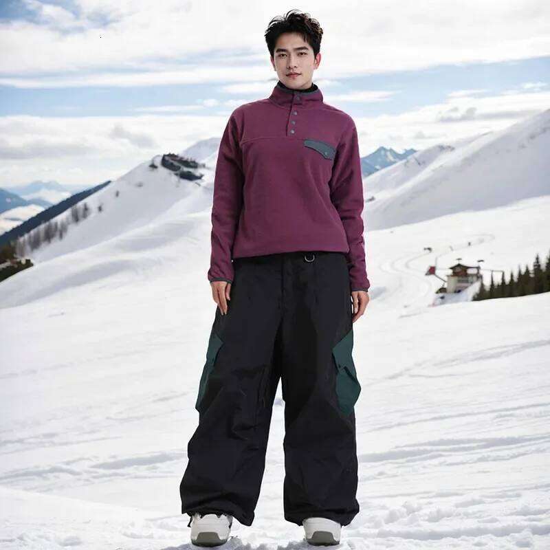 2025 New Skating Men's Work Loose Single Board Windproof Breathable Professional Snow Clothes Women's Pants