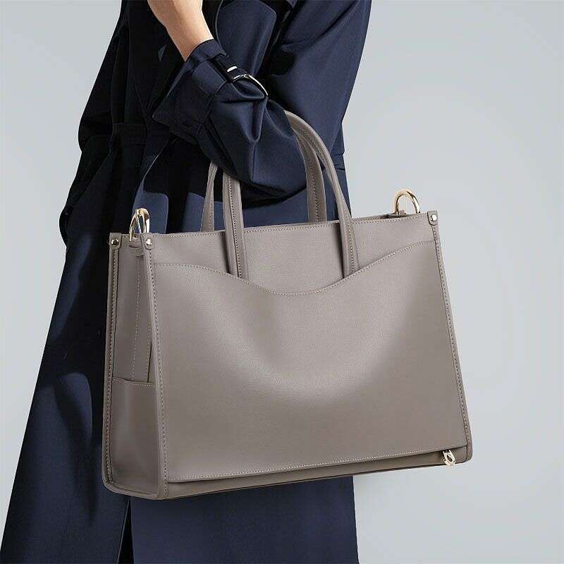 women bag Genuine Leather the tote bag 2025 New Women's Business Office Briefcase Large Capacity Shoulder hand bag Handbag laptop bag large bag