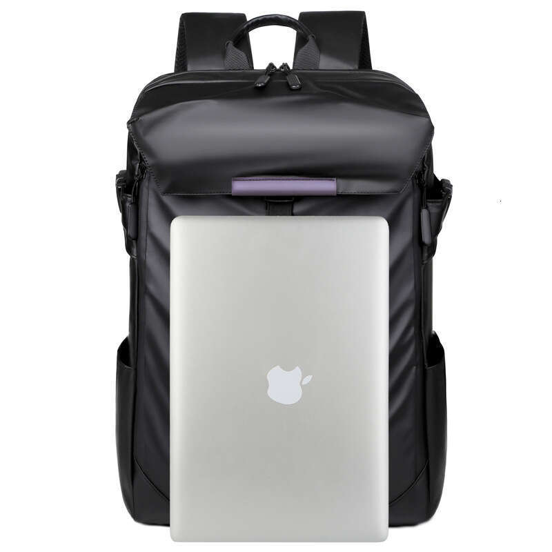 Trendy Waterproof Leather Lightweight Large Capacity Travel Business Commuter Backpack, Cycling Backpack