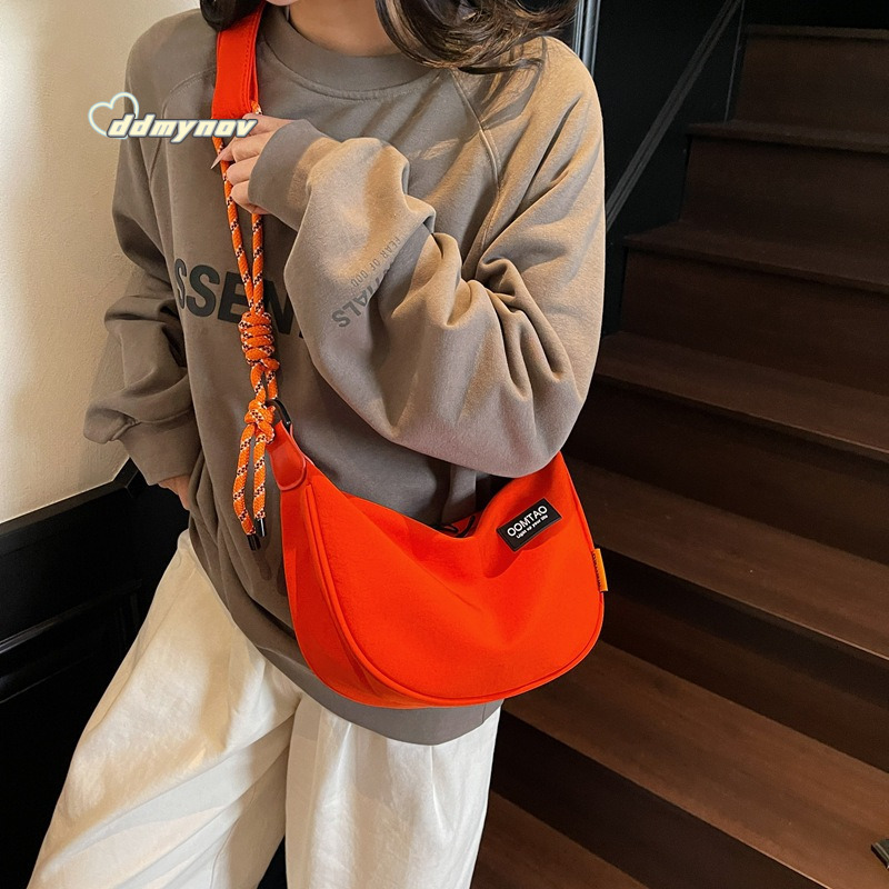 Colorful Rope for Women, Students, Men, Single Shoulder Outdoor Travel Versatile Dumpling Bag, Sports Casual Crossbody Bag ddmynov