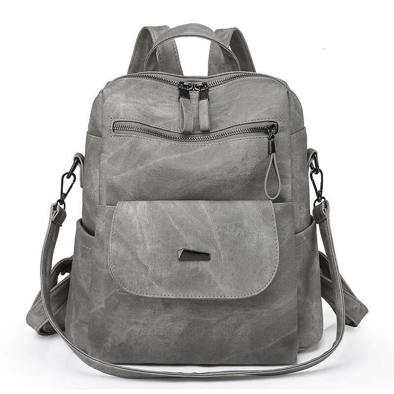For Women Korean Style Large Capacity Ladies Backpack Double Shoulder PU Women's Bag B5