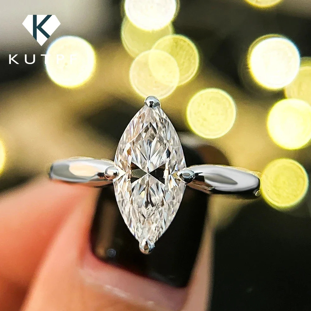 1/2/3CTMarquise Cut Engagement Rings For Women 925 Sterling Silver Solitaire Diamond Wedding Ring With Certificate 250610