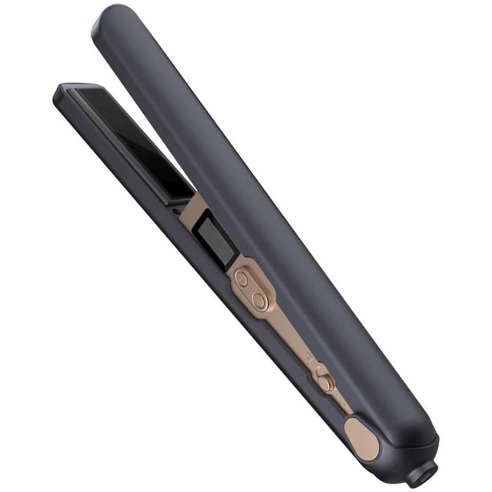 2 in 1 USB Cordless Hair Straightener and Curler Type-C Rechargeable Portable Styling Tool for Travel and Students W250610