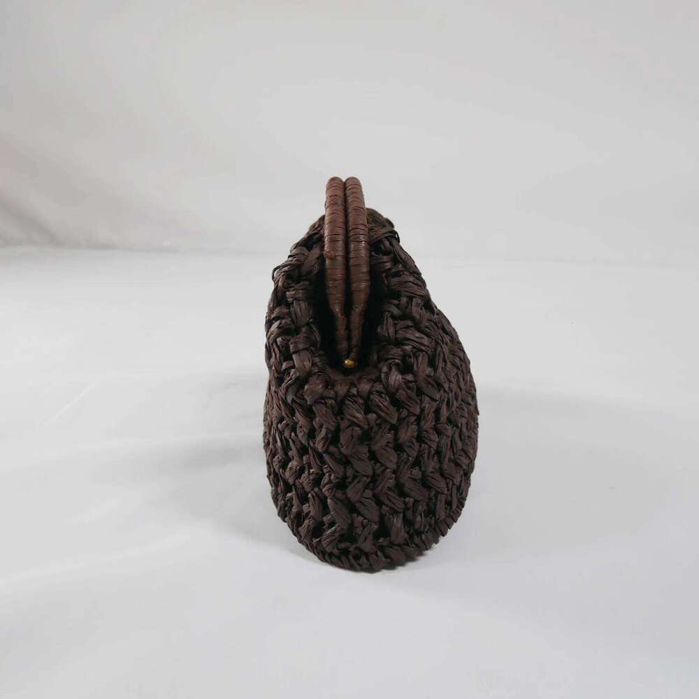 Elegant Ladies Chain Woven Handbag Straw Shoulder Fashionable Raffia Crossbody Beach Summer New Versatile Women's Bag