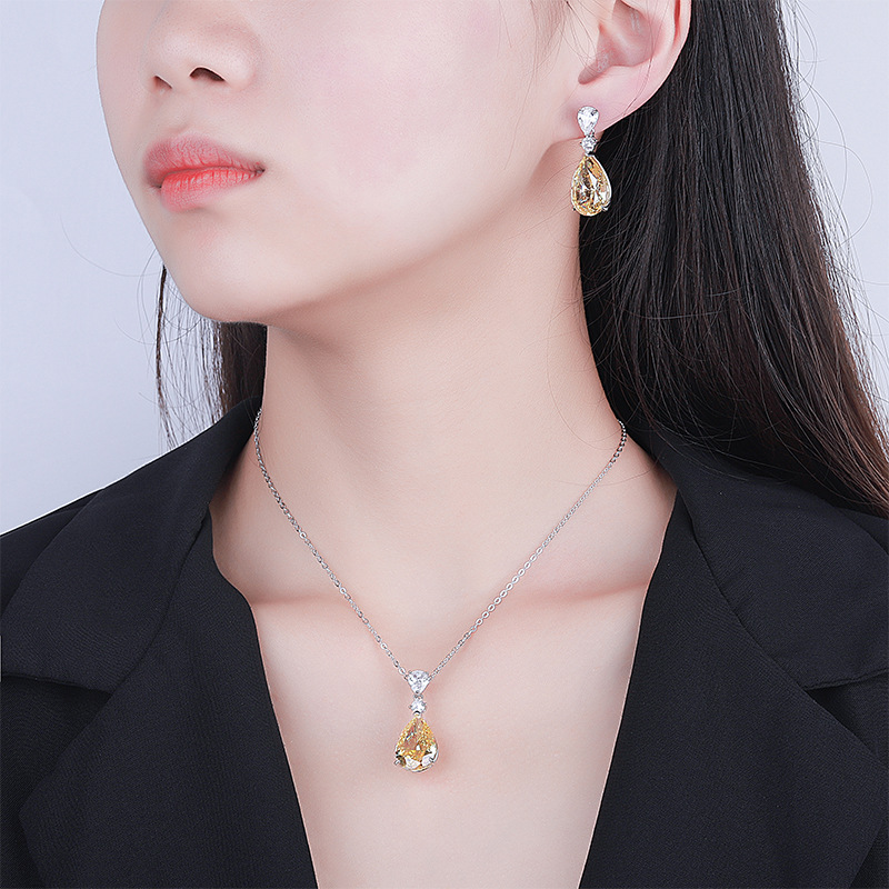 Chic Waterfall Style Hoop Earrings Featuring Sparkling Gems - Premium Craftsmanship