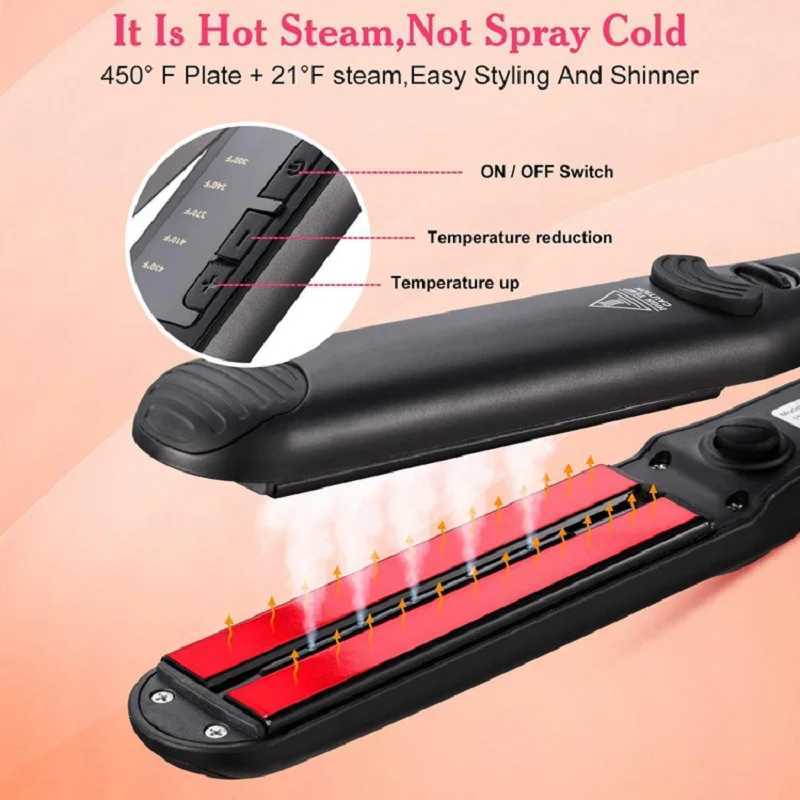 Professional Hair Straightener For Women 4-gear Temperature Adjustment Flat Iron Curling Iron Hair Curler Gifts Mothers Day W250610