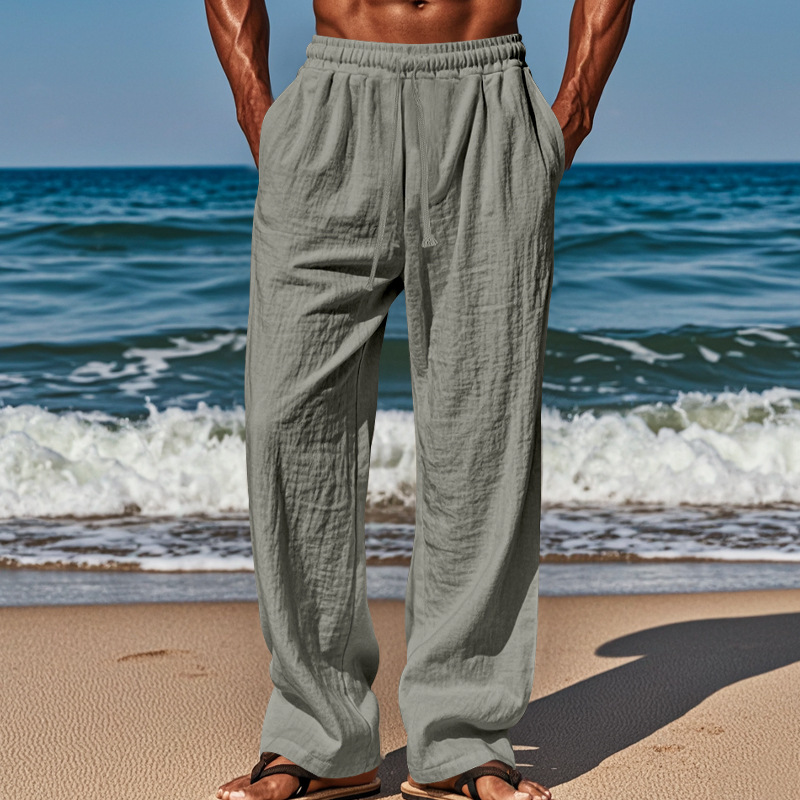 pants for men, thin design, sweat absorbing, breathable, loose fit, sports pants, summer casual pants