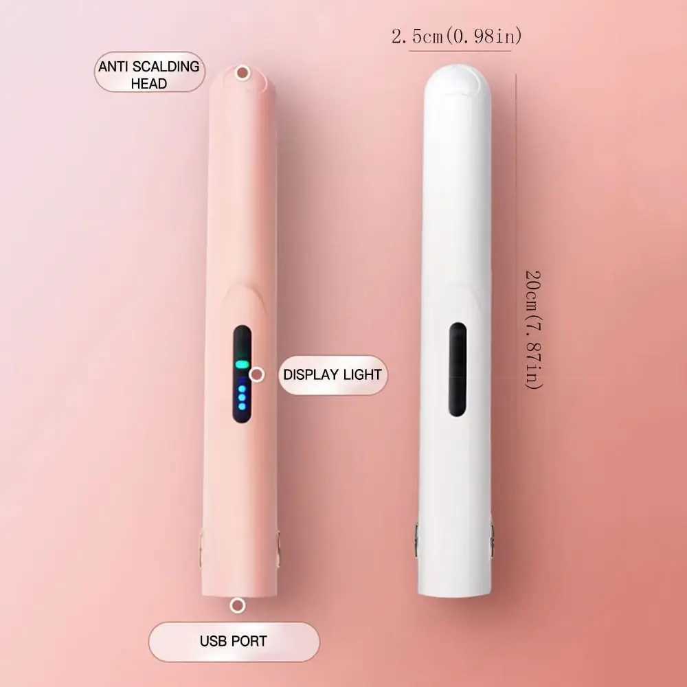 Wireless Mini Hair Straightener Even Heat Distribution No Damage To Hair Straightening Irons Cordless W250610