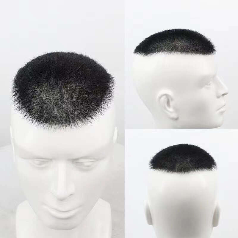 Biological Scalp Piece Guo Degang Hairstyle Bald Men's Wig Real Top Hair Patch