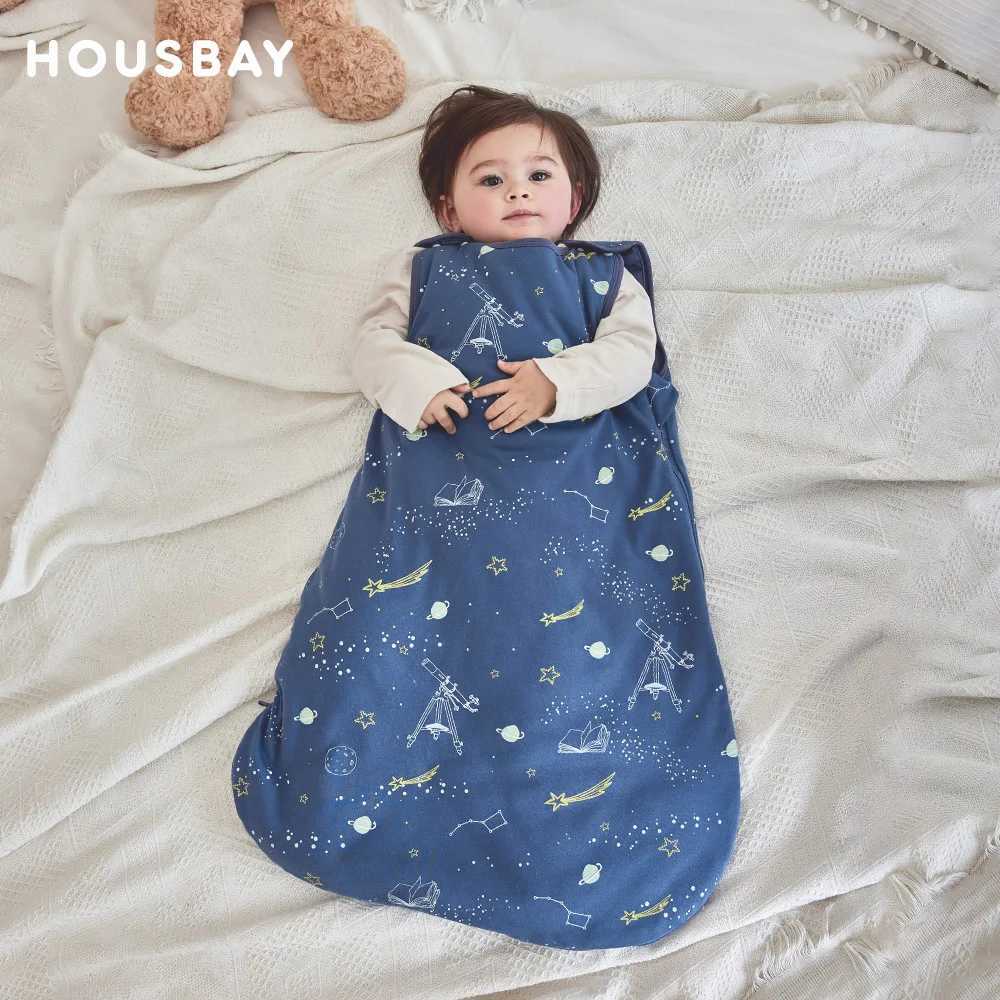 Baby Sleeping Bag Sleeveless Spring Baby Sleepsacks 3-24Months Kids Sleepwear Cute Animal Print Anti-Kick Blanket 2.5Tog y250610ZA70