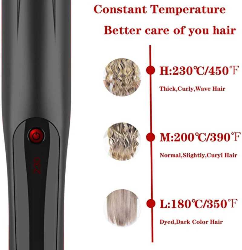 Professional Advanced Negative Ionic Hair Straightener Brush 2-in-1 Anti-Scald Feature Hot Comb For Styling Straightening Hair W250610