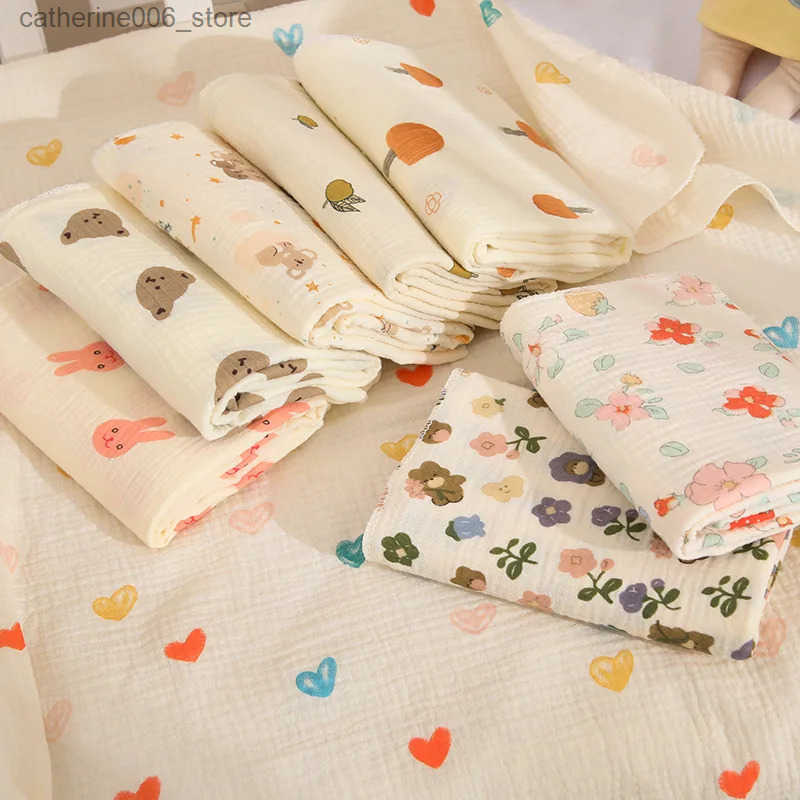 Double Layer Muslin Baby Blanket Newborn Receive Blanket Cotton Swaddling Wrap Stroller Cover Bedding Baby Items y250610Z2NP