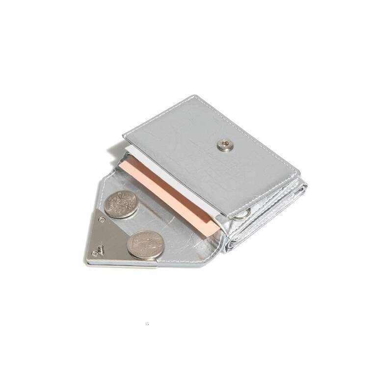 Korean Niche Fennec Wallet Patent Leather Classic Triangle Portable 70% off Coin Purse ID Card Holder