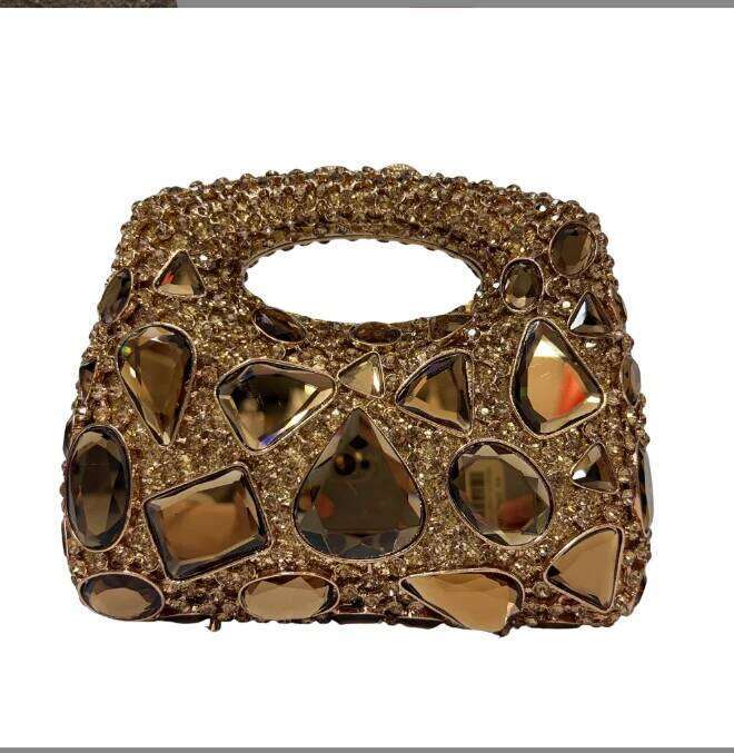 Women Green rhinestones Handbags Gold Stones Evening Purse Minaudiere Wedding Tote Bags Bridal Handbag Party Dinner Purses
