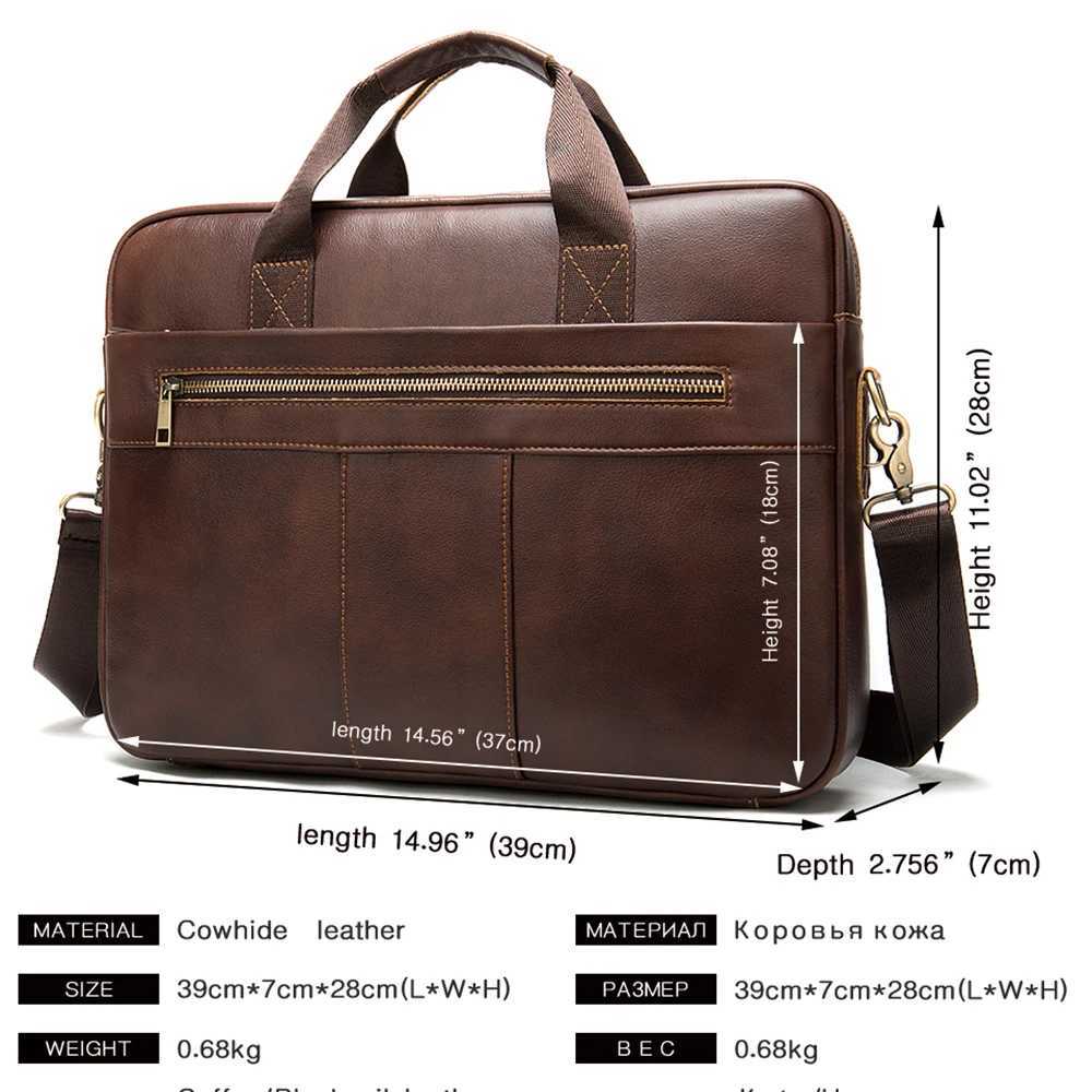 WESTAL Leather Bag Men Laptop Bag Mens Bags Genuine Leather Computer Briefcase Bag for Document A4 Portfolio Men Briefcase 8523 W250610