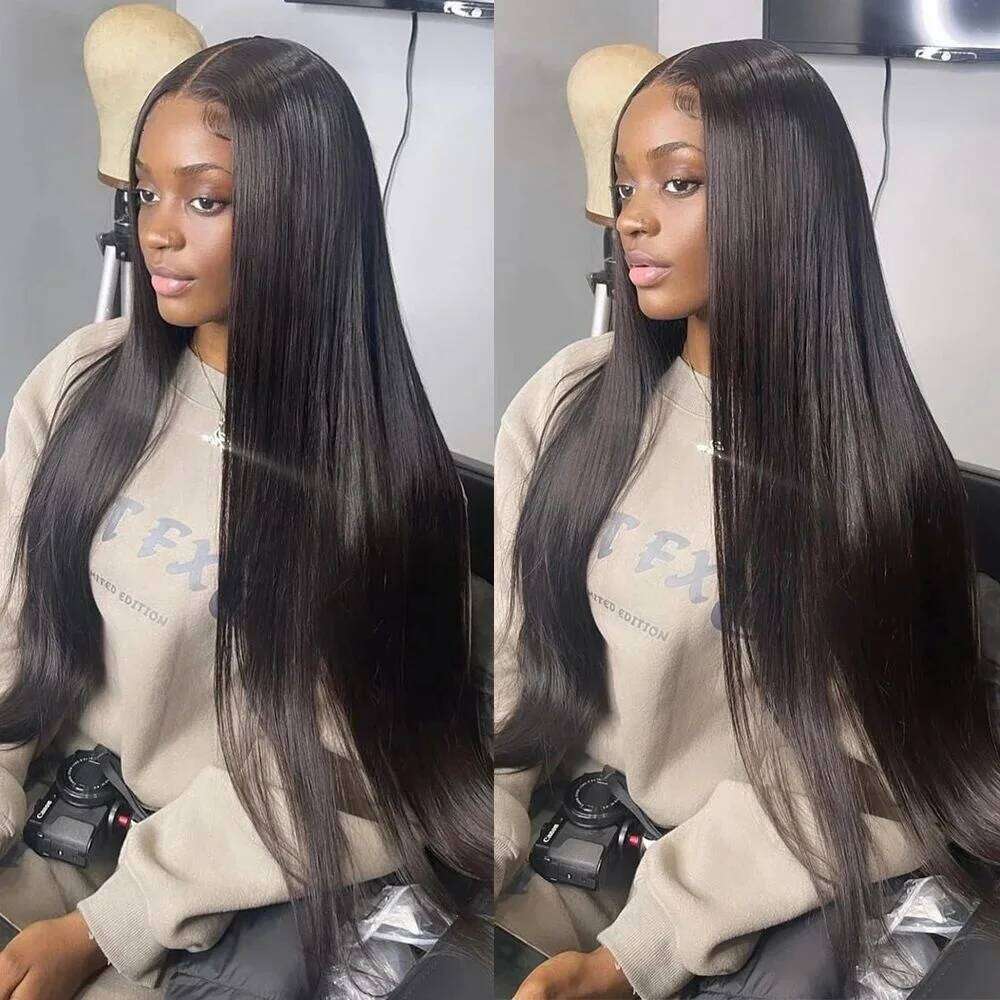 30 40 42 Inch Bone Straight 13x6 Frontal 13x4 Hd Human Hair Front Wig Brazilian 4x4 360 Pre Plucked Lace Wigs