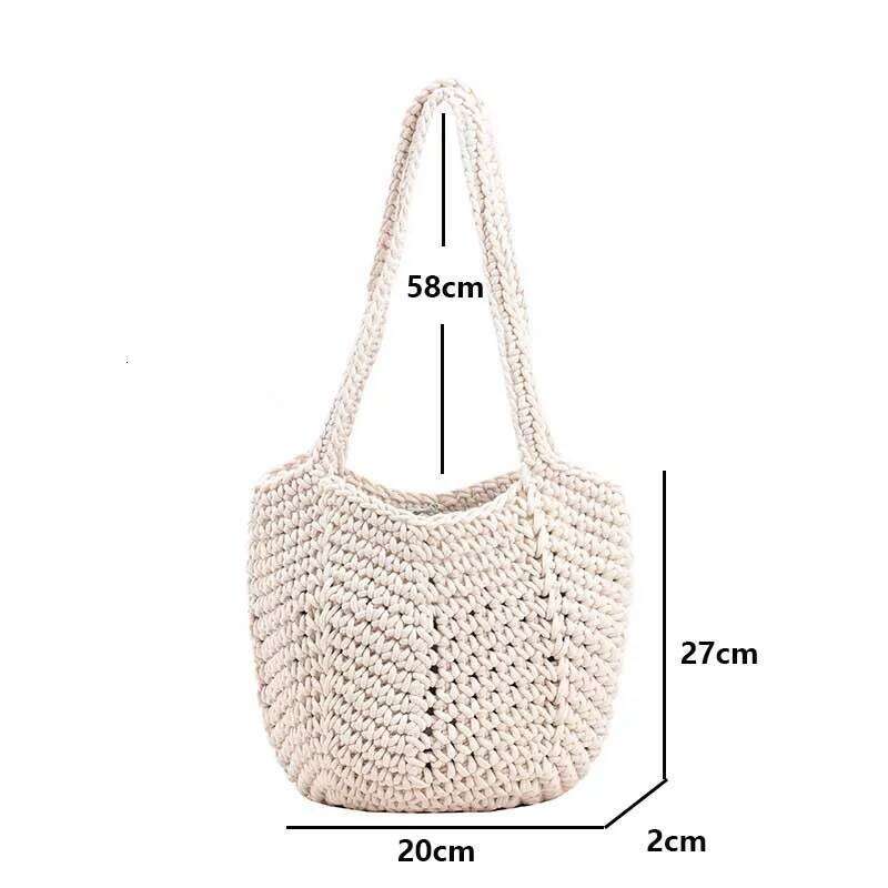 This Year's Super Niche Design Woven 2024 New Women's Popular Single Shoulder Bag Tote Bucket Bags