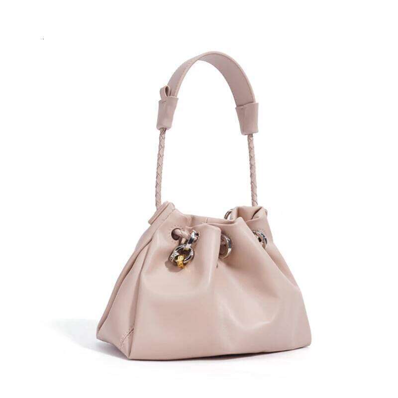 Girls Cloud Handbags Niche Design Women Commuter Shoulder First Layer Genuine Leather Female Small Crossbody Messenger Bags