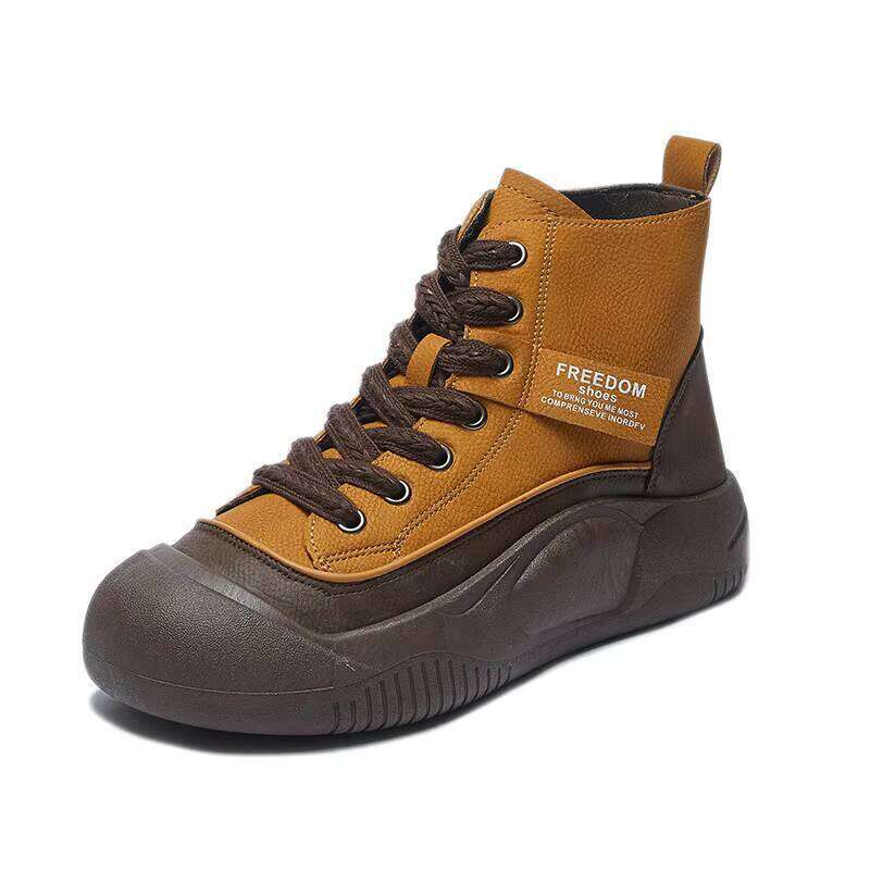 Small Tall Casual Winter Short Boots Thick Sole High Top Women Shoes Anti Slip