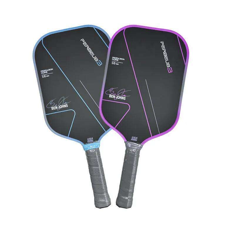 Pickleball Paddle T700 Raw Carbon Fiber Thermoformed Unibody BEN JOHNS USAPA Approved Spin Textured Surface