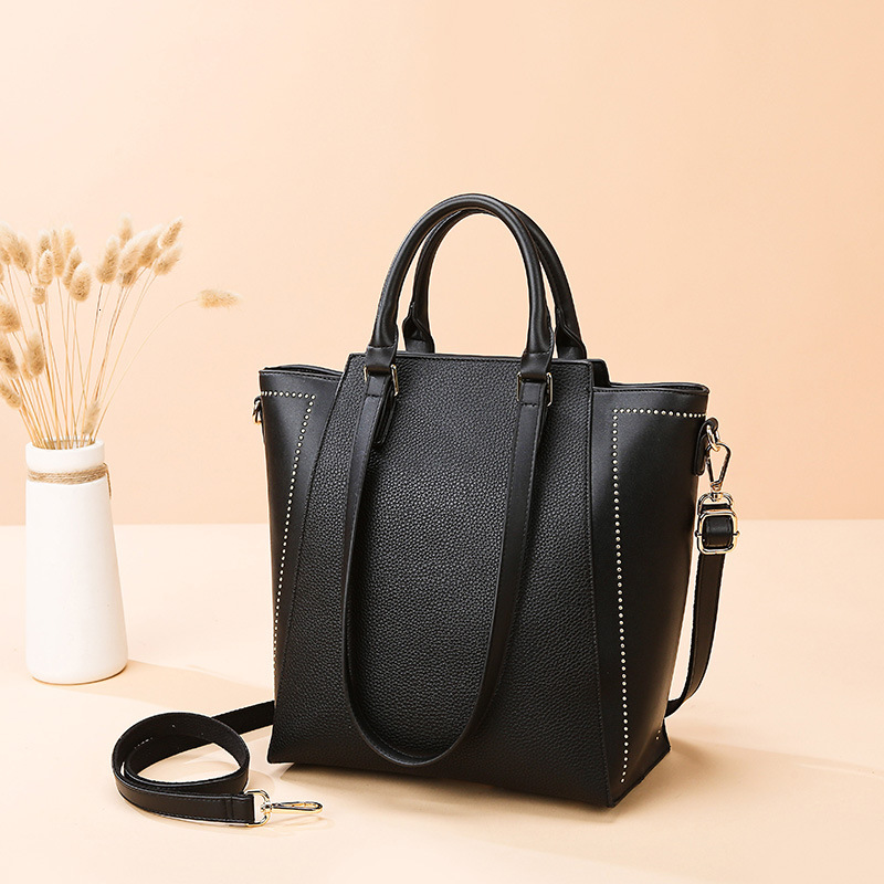 Tote Texture Capacity New Simple Ladies Handbag Commuter Large Bag Women's Shoulder and Crossbody