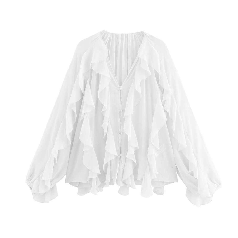 Spring New Style Layered Decor Solid Color Shirt4786063321 B5