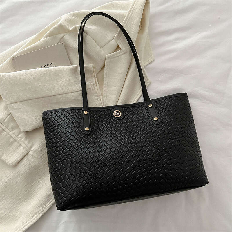 2024 New Women's Casual Large Capacity Tote for College Students Fashionable Simple Shoulder Bag