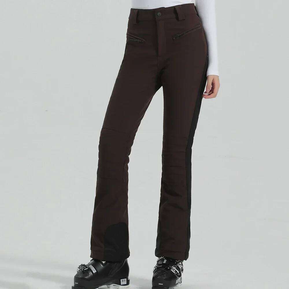 Ladies High Elasticity Skiing Women Slim Winter Trousers 2025 Alpine Sport Ski Pants Outdoor Warm Waterproof Snow Clothes