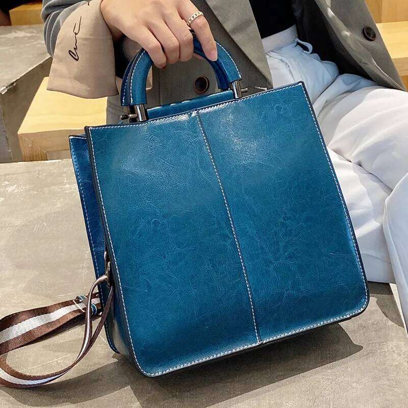 2025 Genuine Leather Women's Shoulder New Ladies Bag Fashion Large Capacity Cowhide Handbag Commuter Shopping Bag